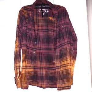 Southern Grace & Rose bleached plaid flannel